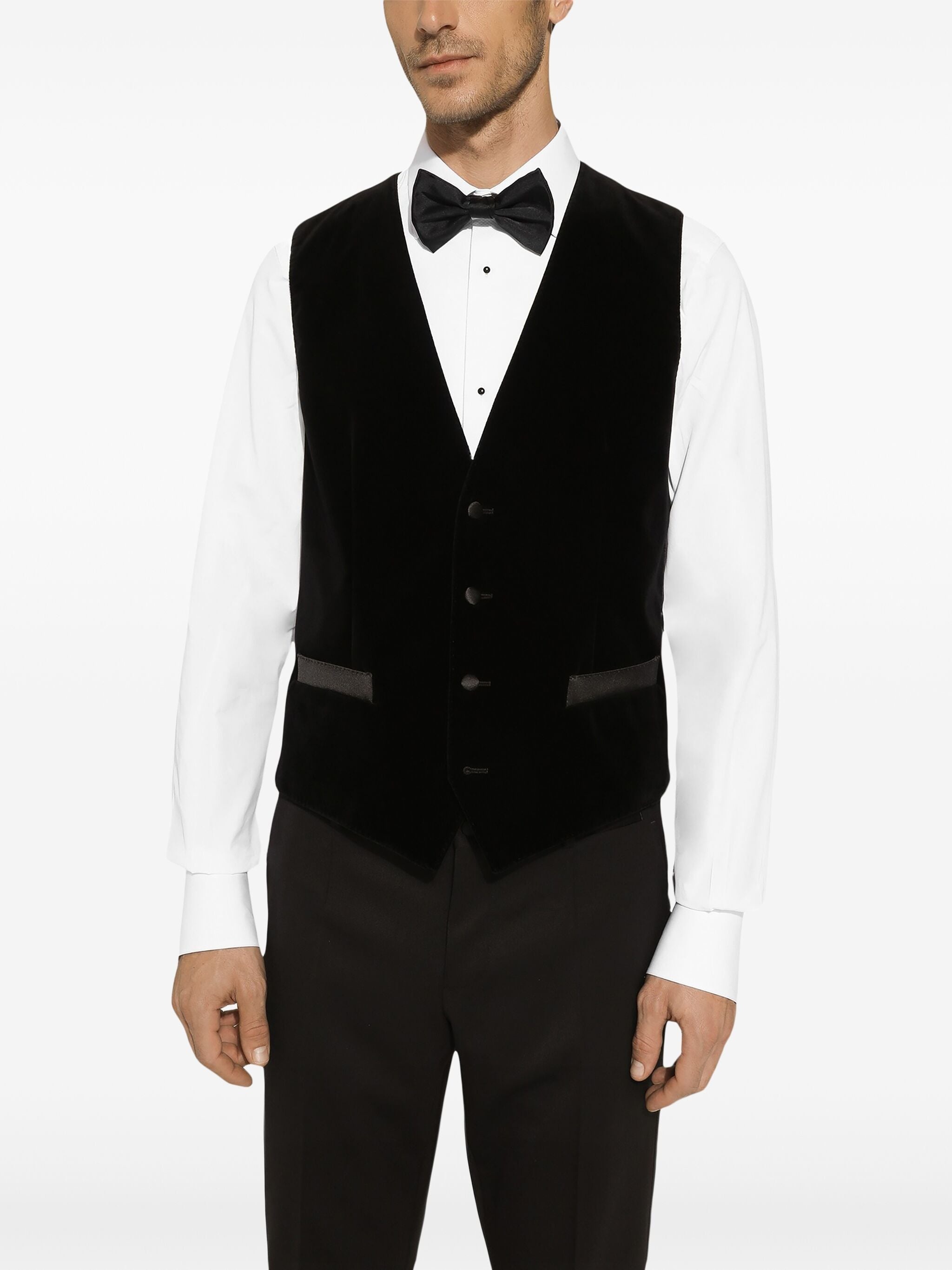 BUTTONED SLEEVELESS JACKET - 3