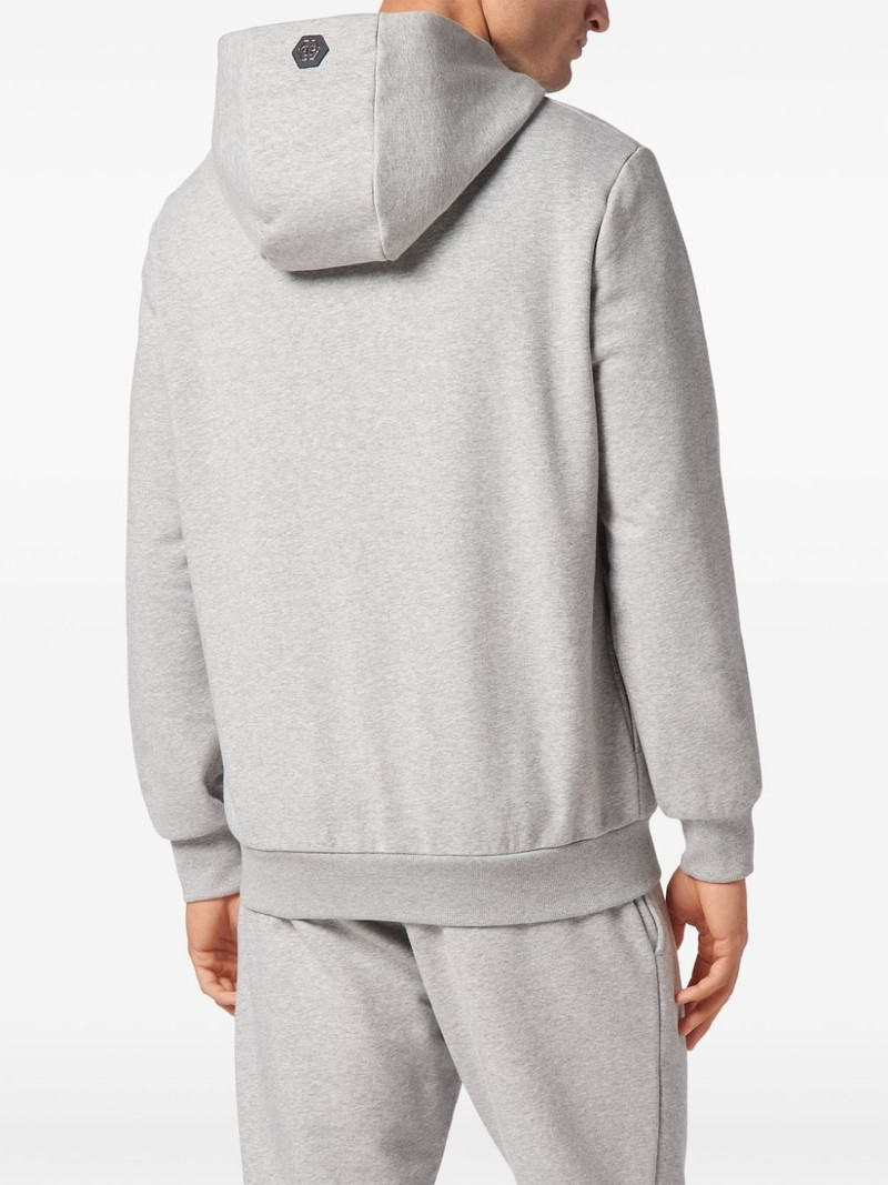zip-up skull-embellished hoodie 4