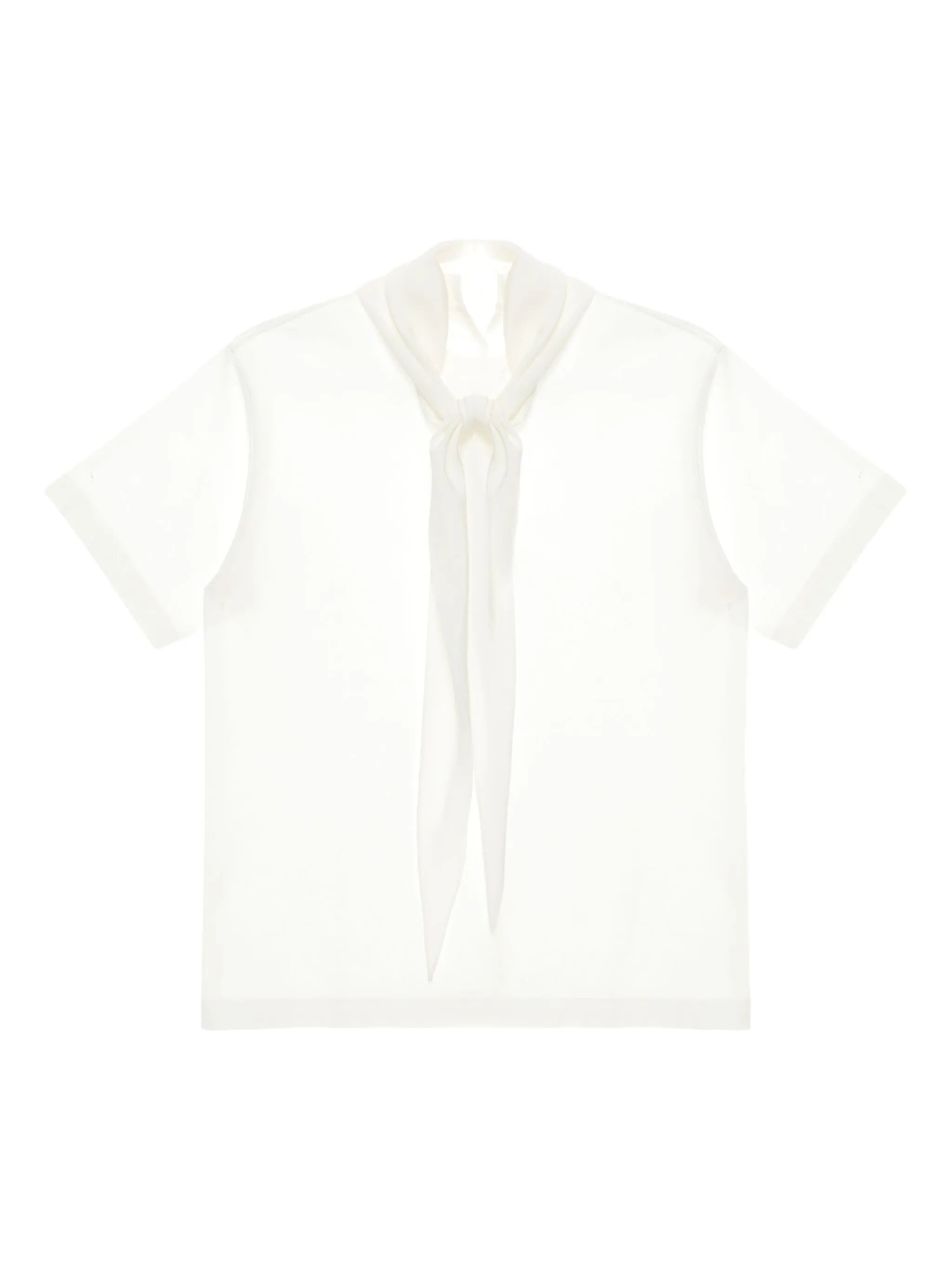Carven Scarf-collar Cotton T-shirt - 1