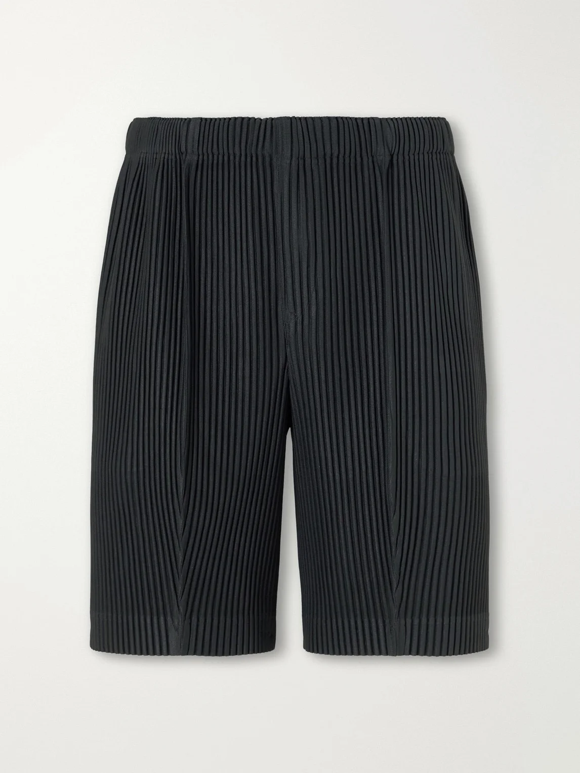 August Straight-Leg Pleated Shorts - 1