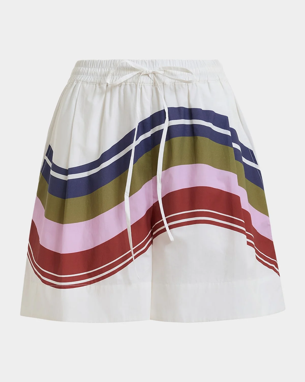 Stripe Drawstring Shorts - 1