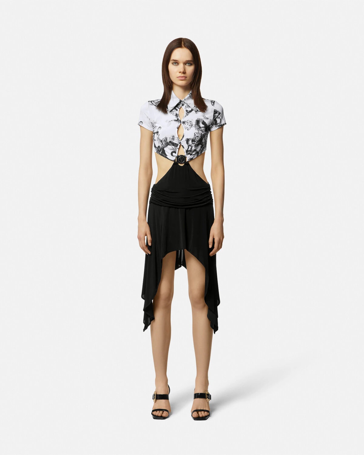 Watercolor Couture Cutout Shirt Dress - 2