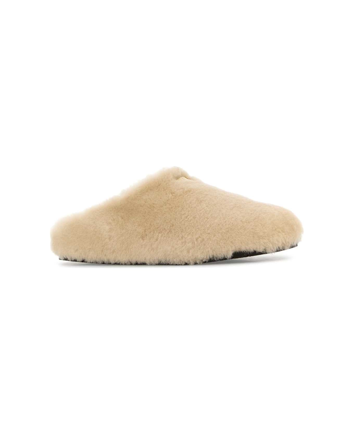 Sand Shearling Slippers - 2