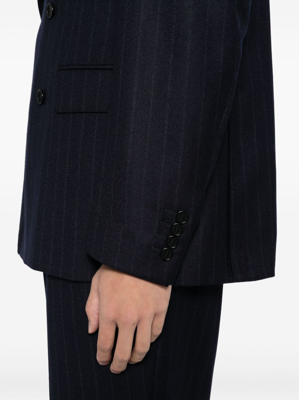 pinstripe double-breasted suit - 4