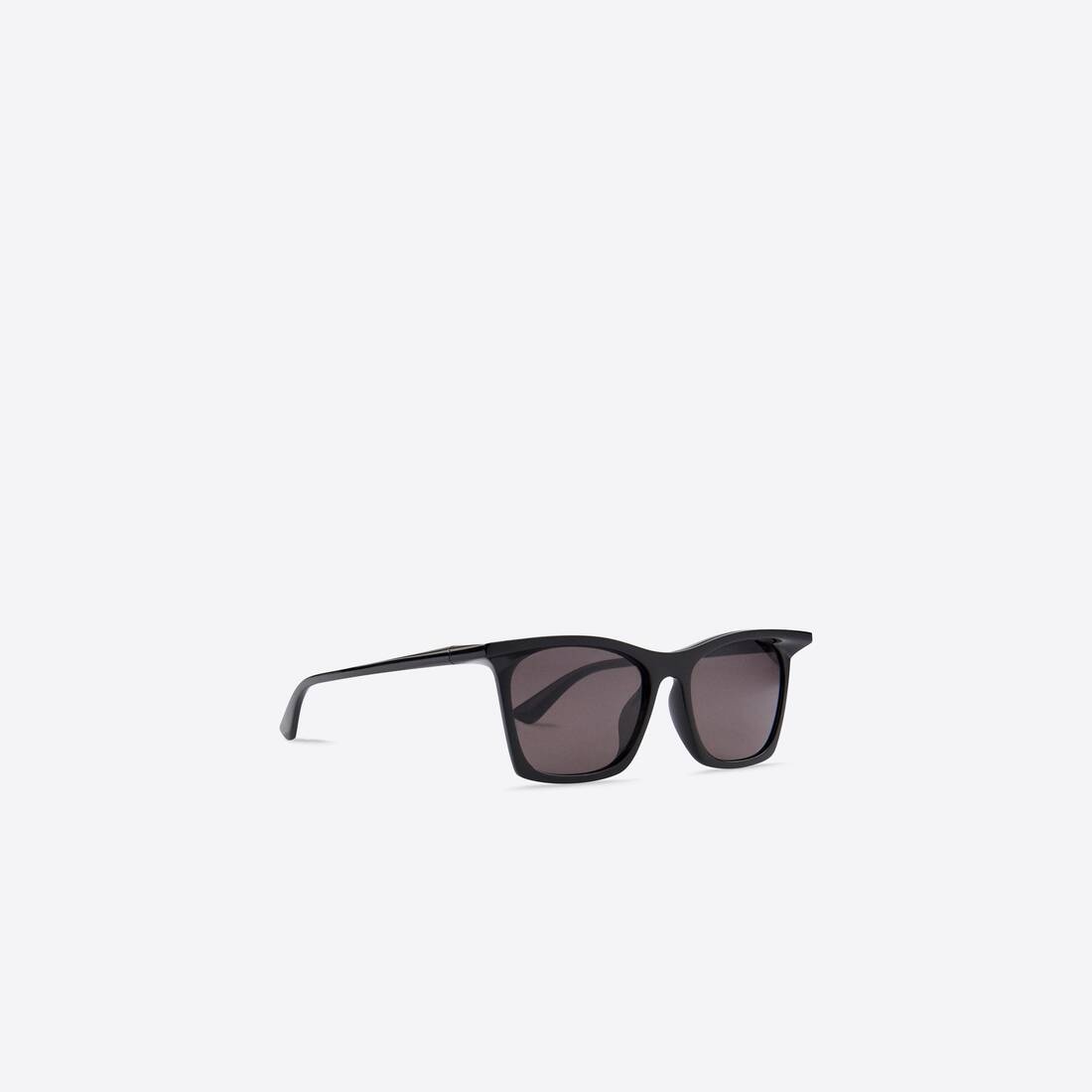 Rim Rectangle Sunglasses Adjusted Fit in Black - 4