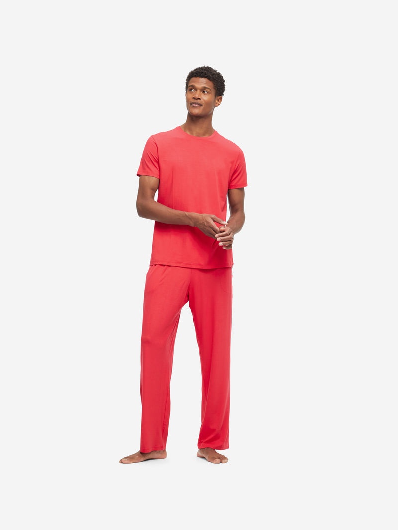 Men's T-Shirt Basel Micro Modal Stretch London Red - 5