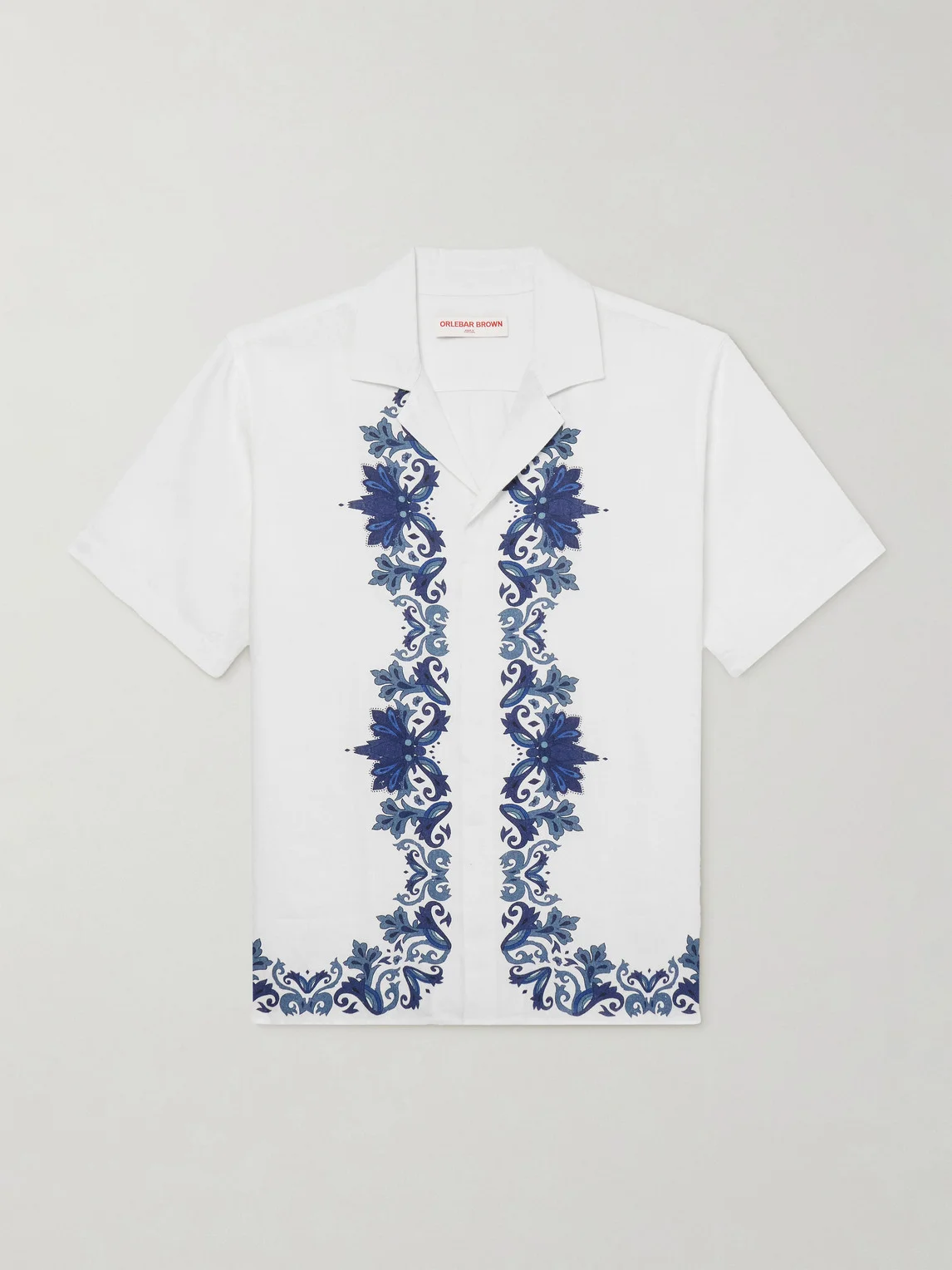 Maitan Mirabello Camp-Collar Printed Linen Shirt - 1