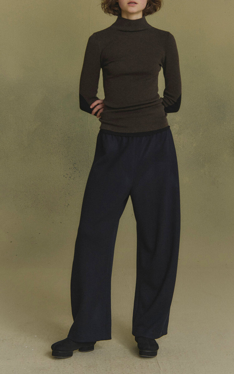 cortana Avalon Cashmere Wide-Leg Pants blue outlook