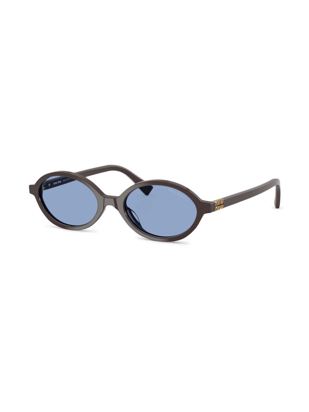 logo-plaque oval sunglasses - 2