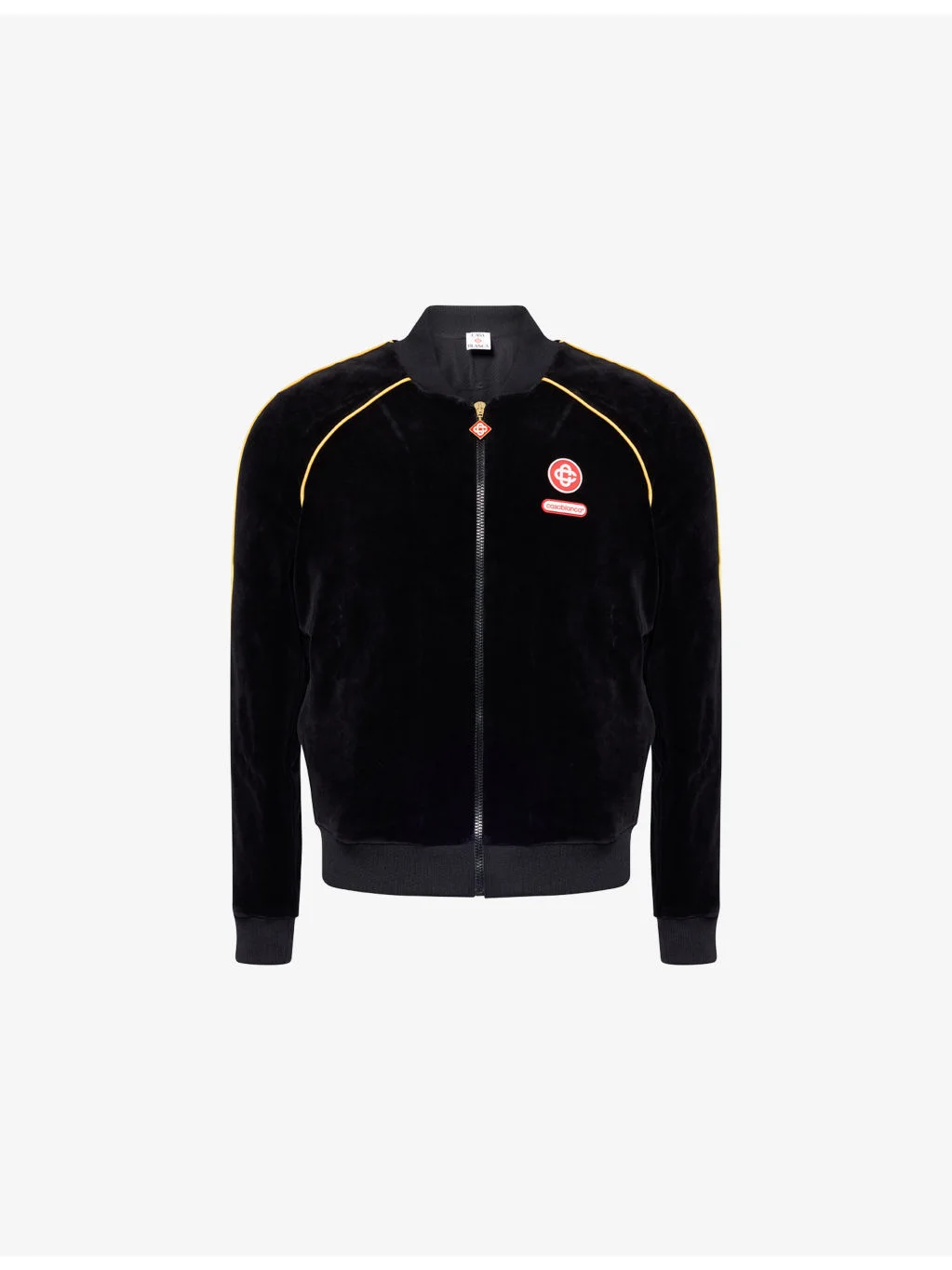 Velour Logo-Patch Cotton-Blend Track Jacket - 1