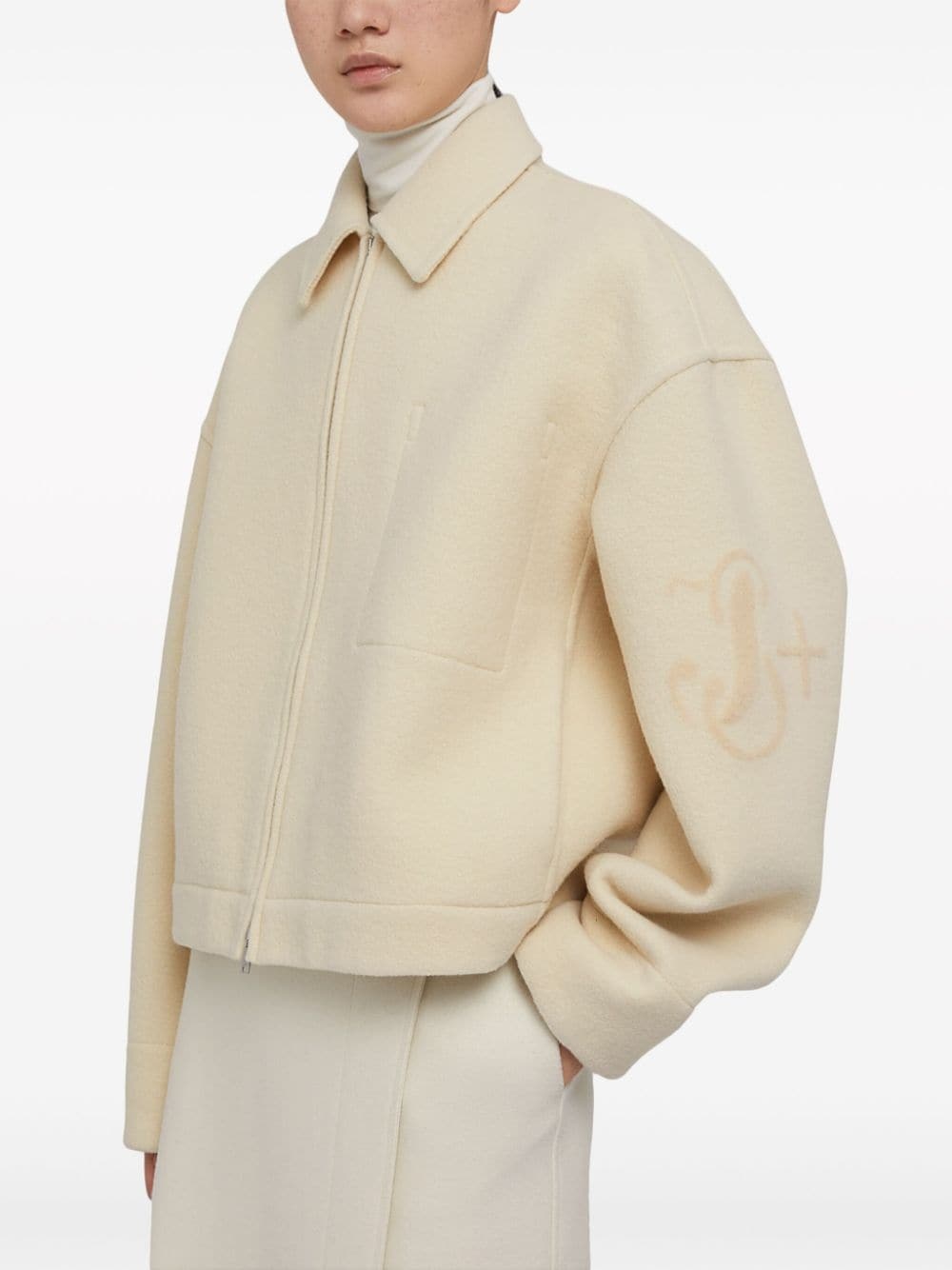 logo-embellished virgin-wool jacket - 4