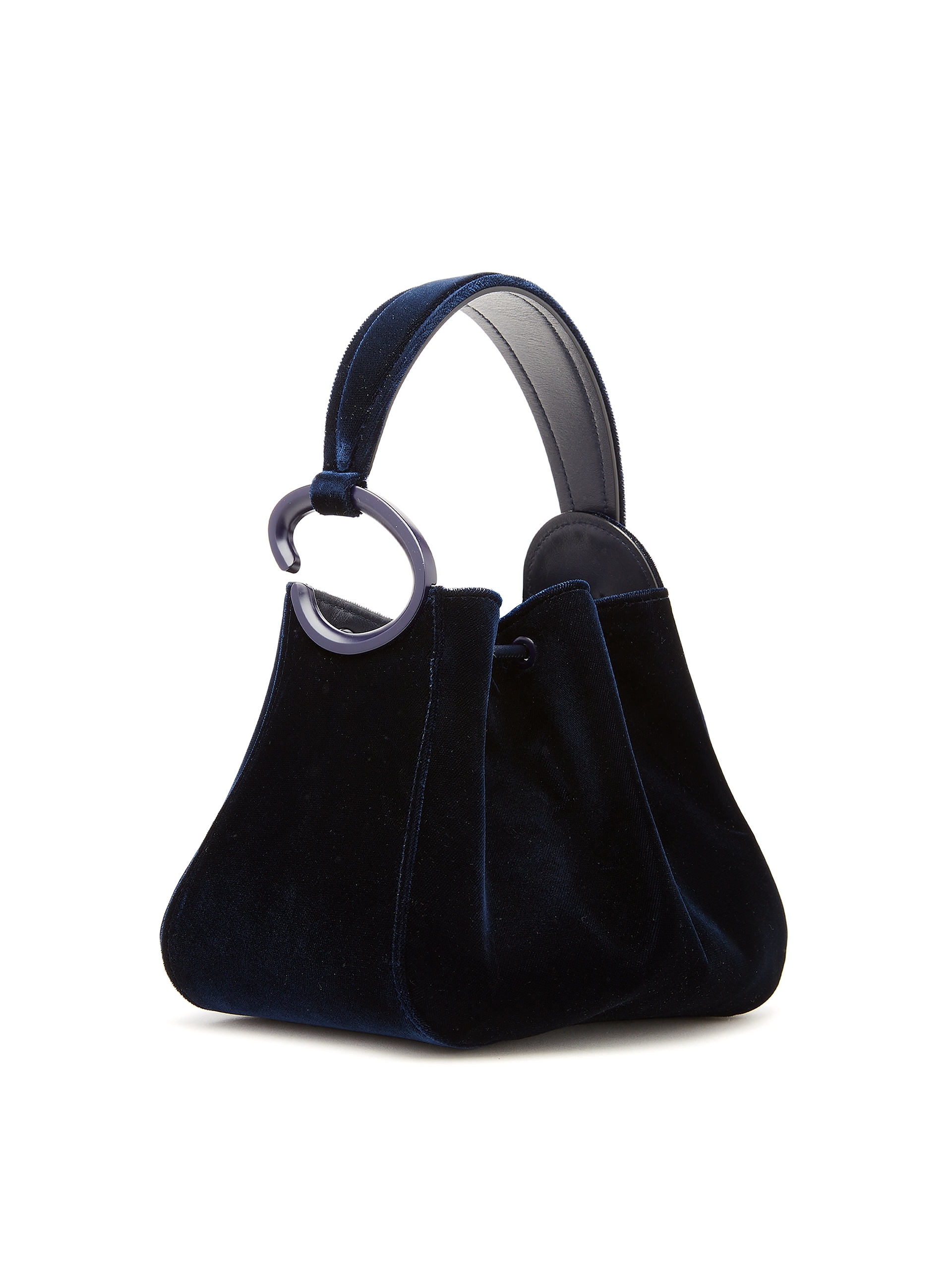 VELVET O HANDLE BAG - 1