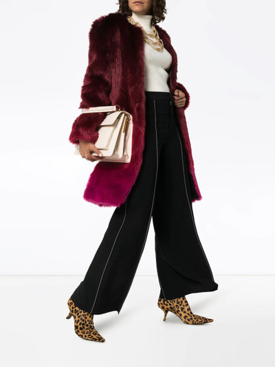 Marni contrast-stitch flared trousers outlook