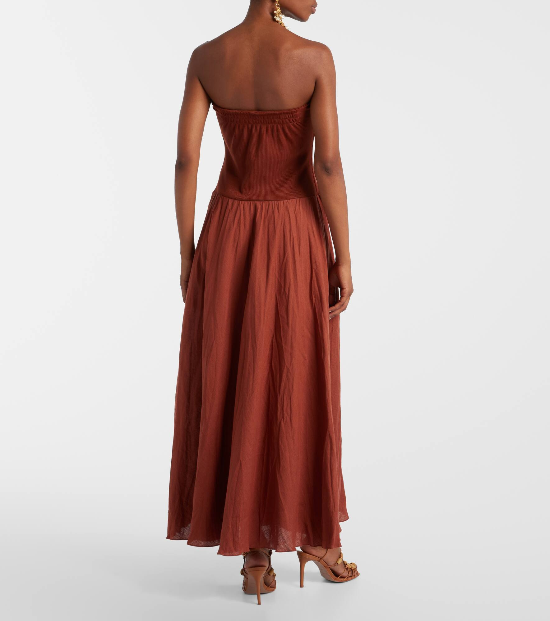 Light And Sound linen-blend maxi dress - 3
