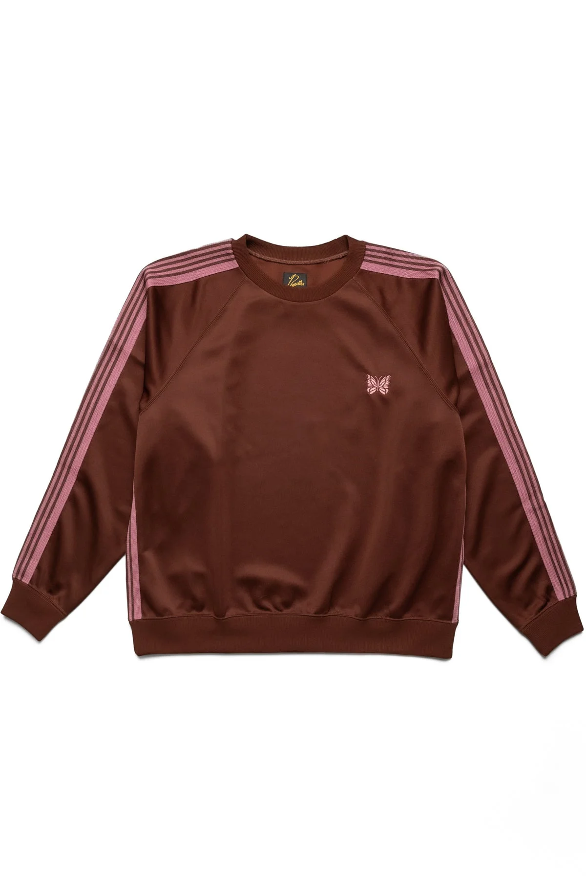 Track Crew Neck Shirt Poly Smooth - Brown - 1