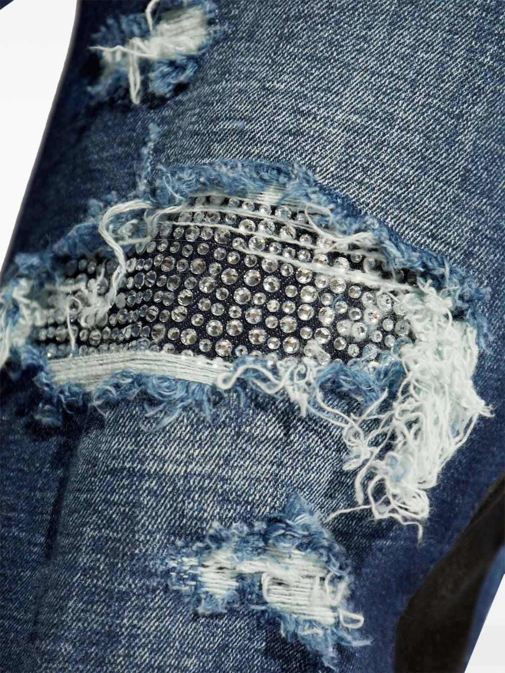 distressed straight jeans - 5
