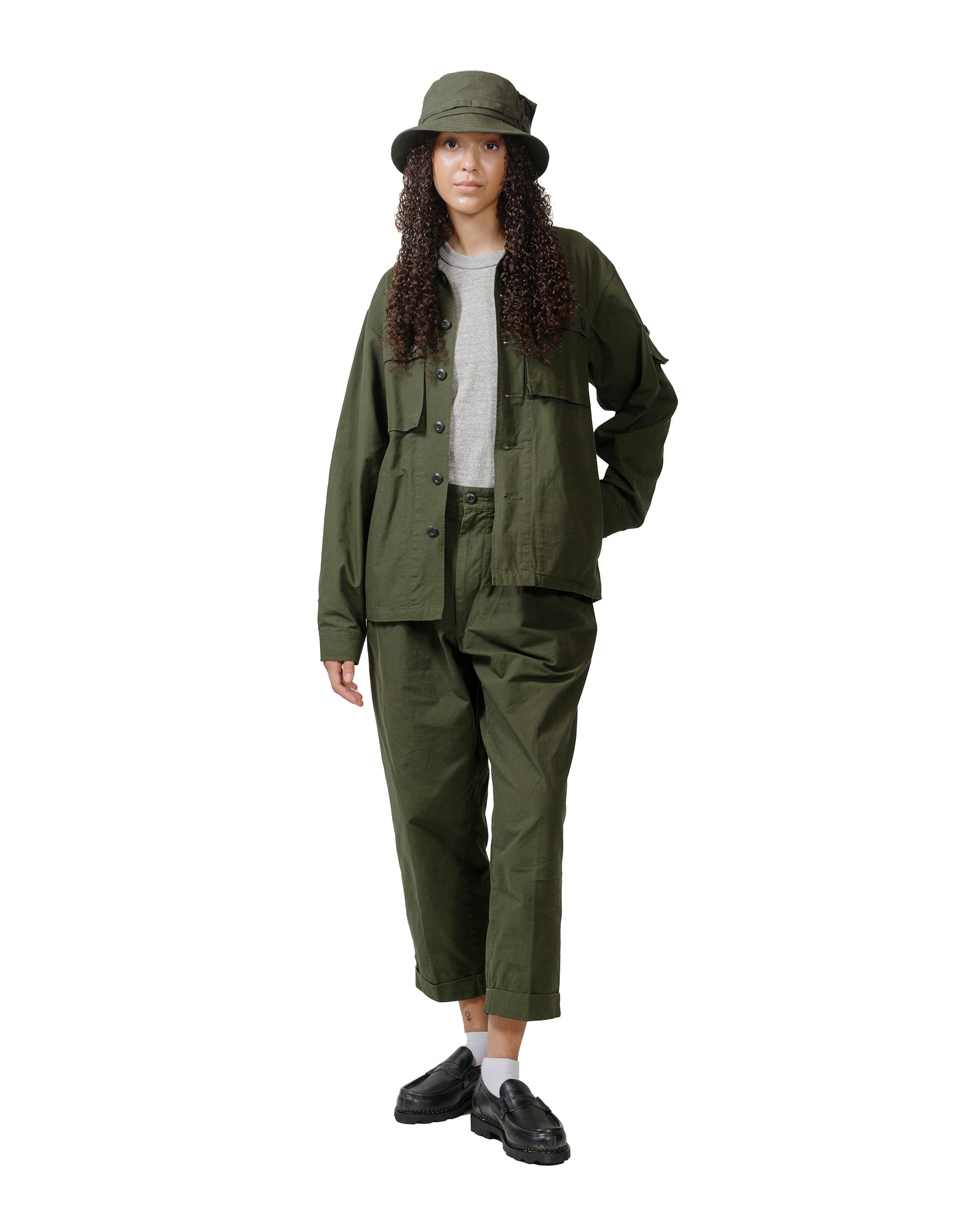 Lost & Found MIL SHT-JAC Cotton Ripstop Olive - 5