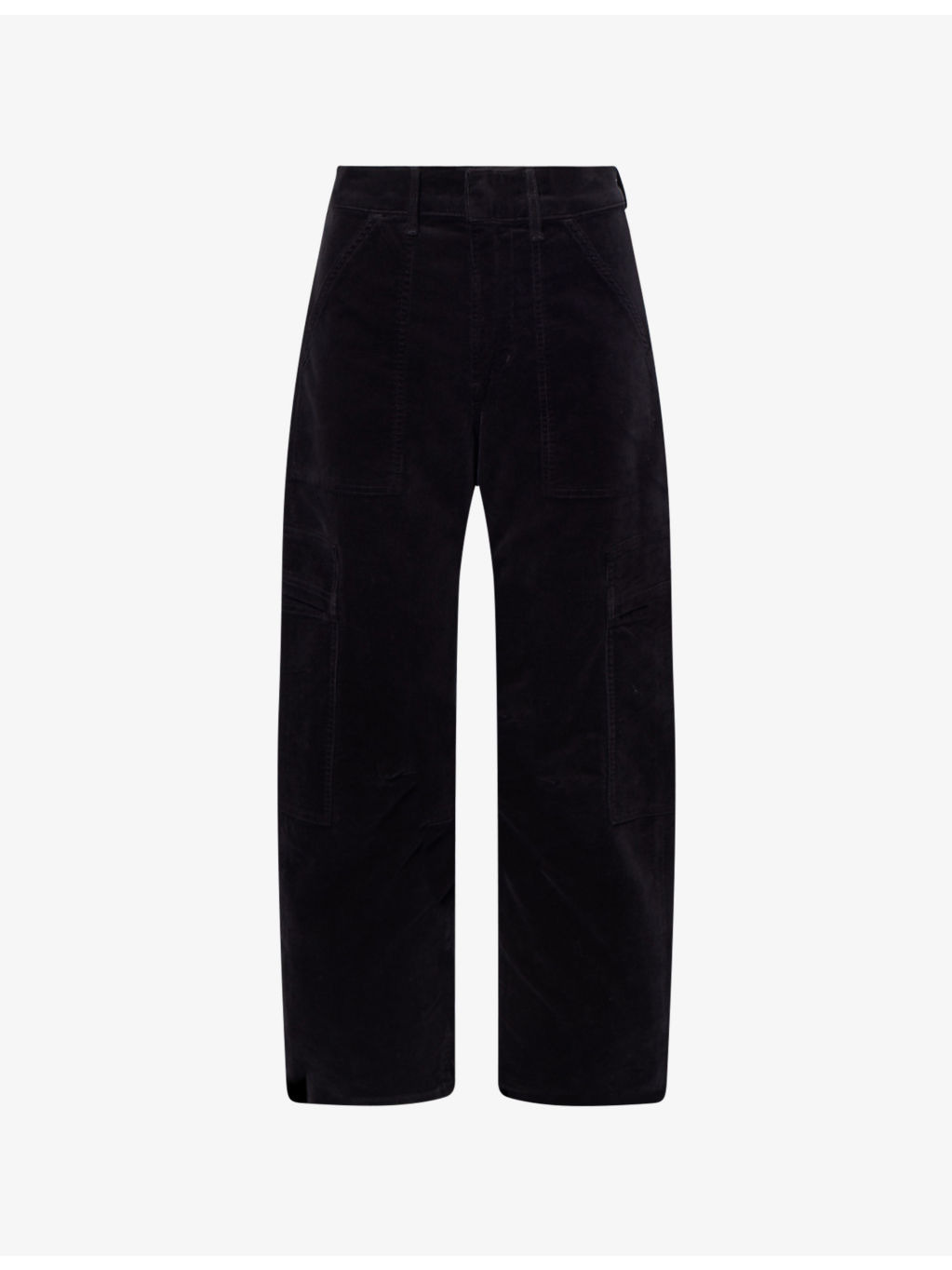 Marcelle Low Slung Cotton-Velvet Cargo Trousers - 1