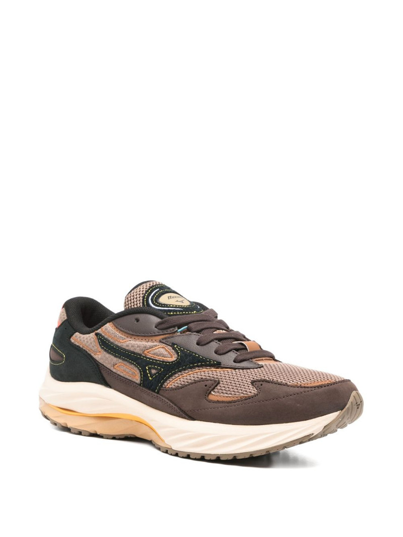 Mizuno Wave Rider Β leather lace-up sneakers outlook