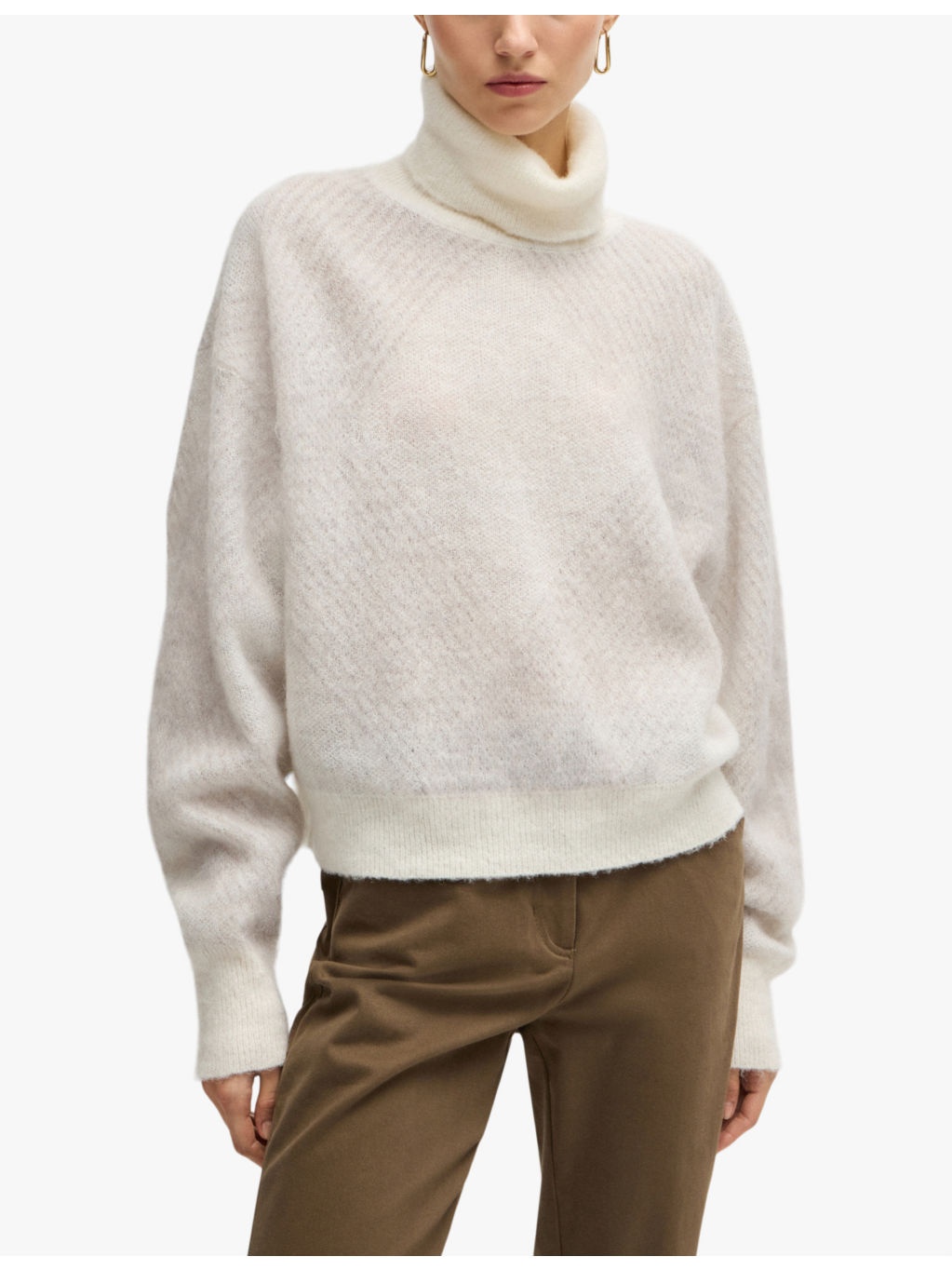Argyle relaxed-fit roll-neck mohair and wool-blend jumper - 3