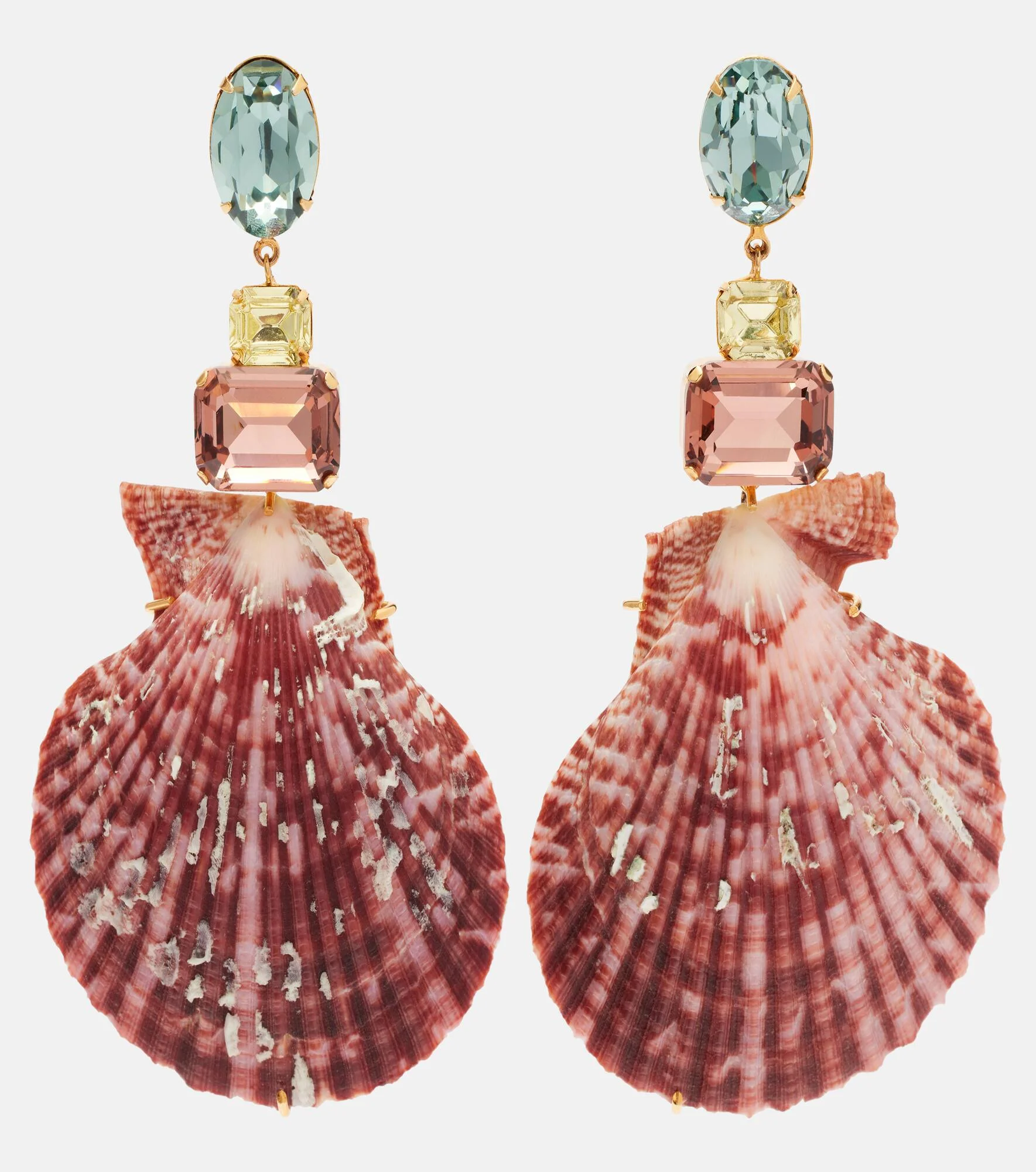 Calabria embellished drop earrings - 1