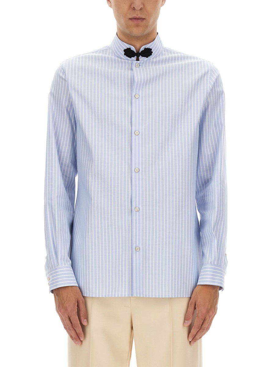 Valentino Men Cotton Oxford Shirt With Toggle - 1