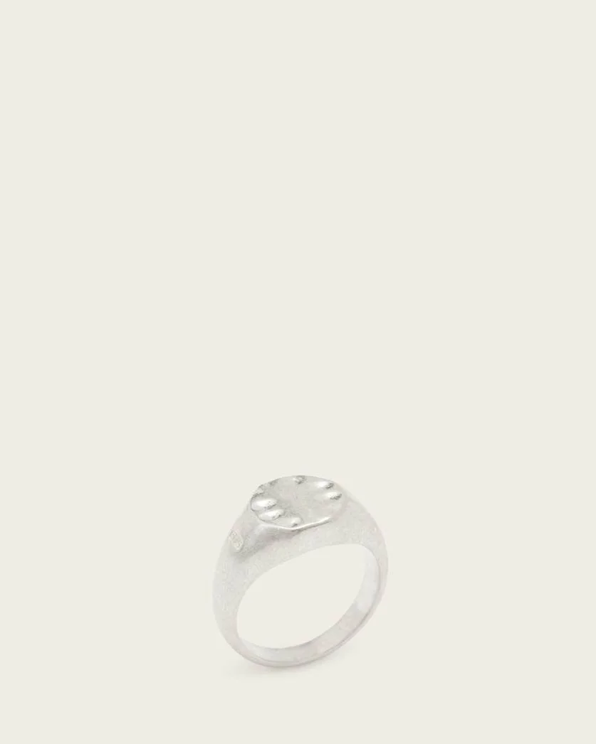JAKE OVAL TEXTURED SIGNET RING - 1