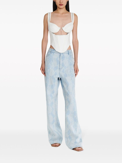 Dion Lee panelled zipped bustier top outlook