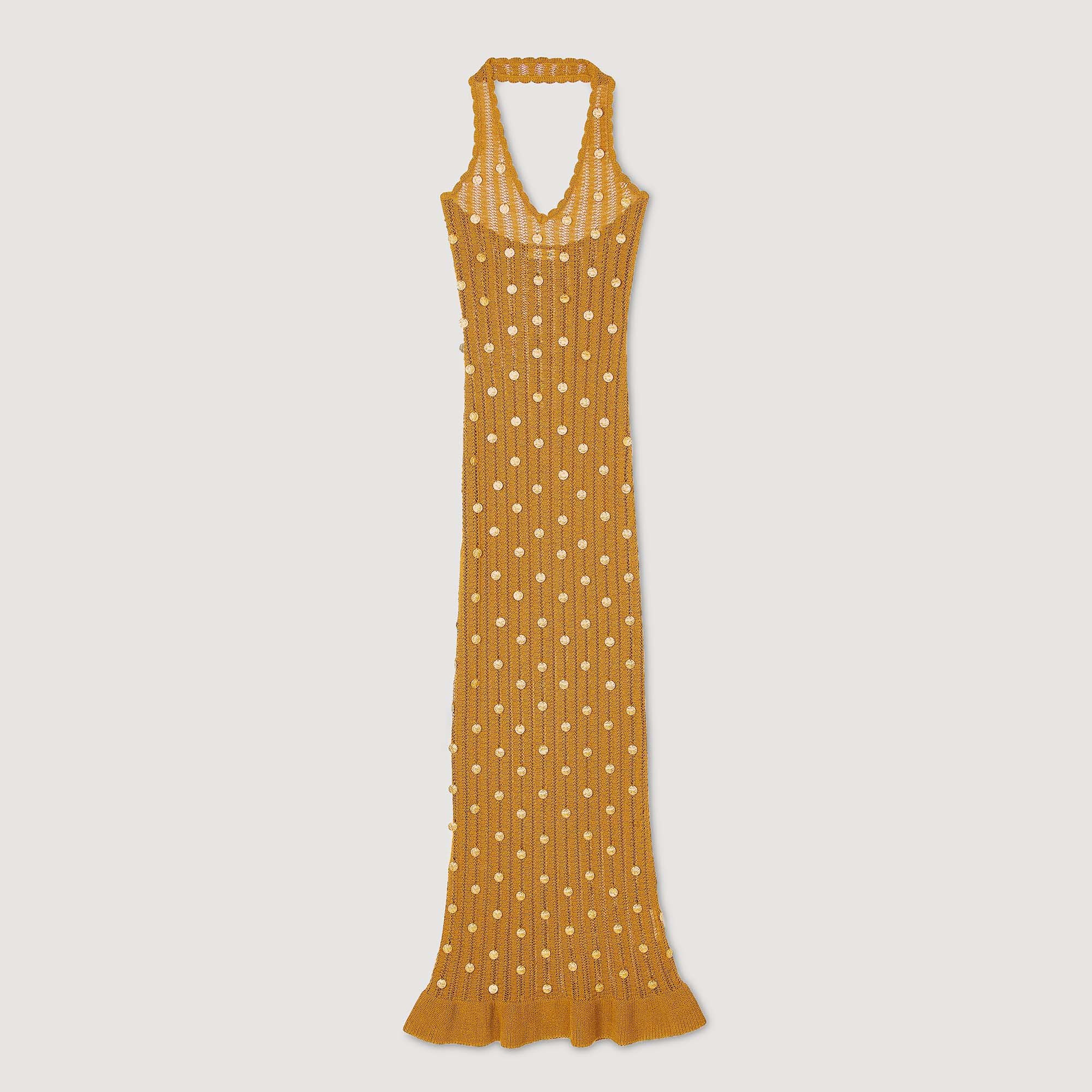 MAXI KNIT DRESS WITH FRINGES - 6