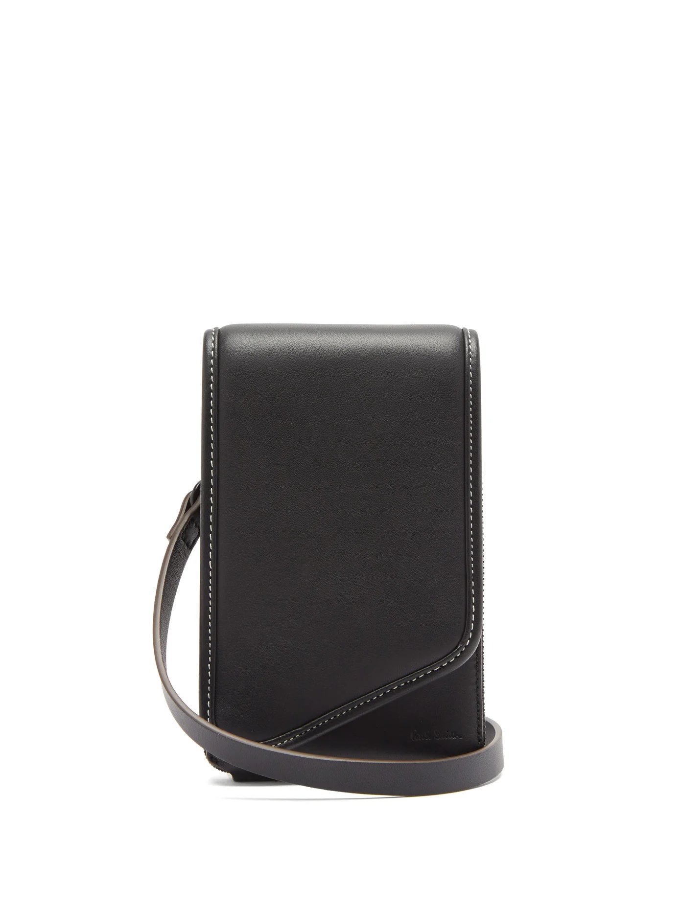 Leather crossbody phone pouch - 1