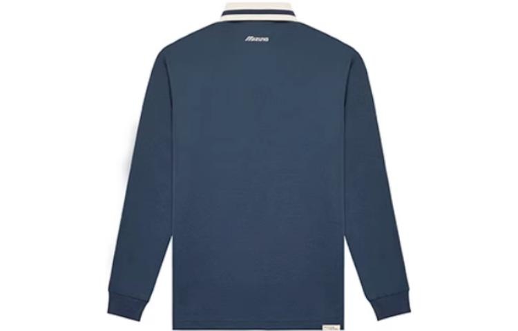 Mizuno Heritage Long Sleeve Polo Shirt 'Navy' D2CA36H2 - 2