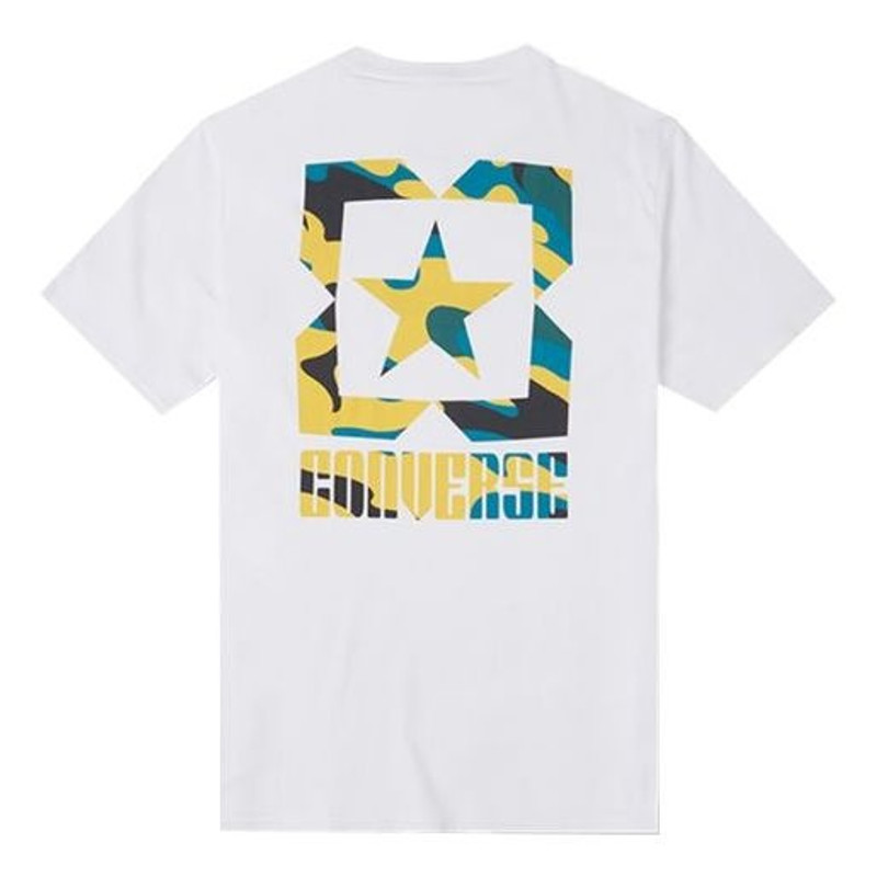 Converse Men's Converse Casual Sports Breathable Camouflage Printing Short Sleeve White 10023369-A02 outlook