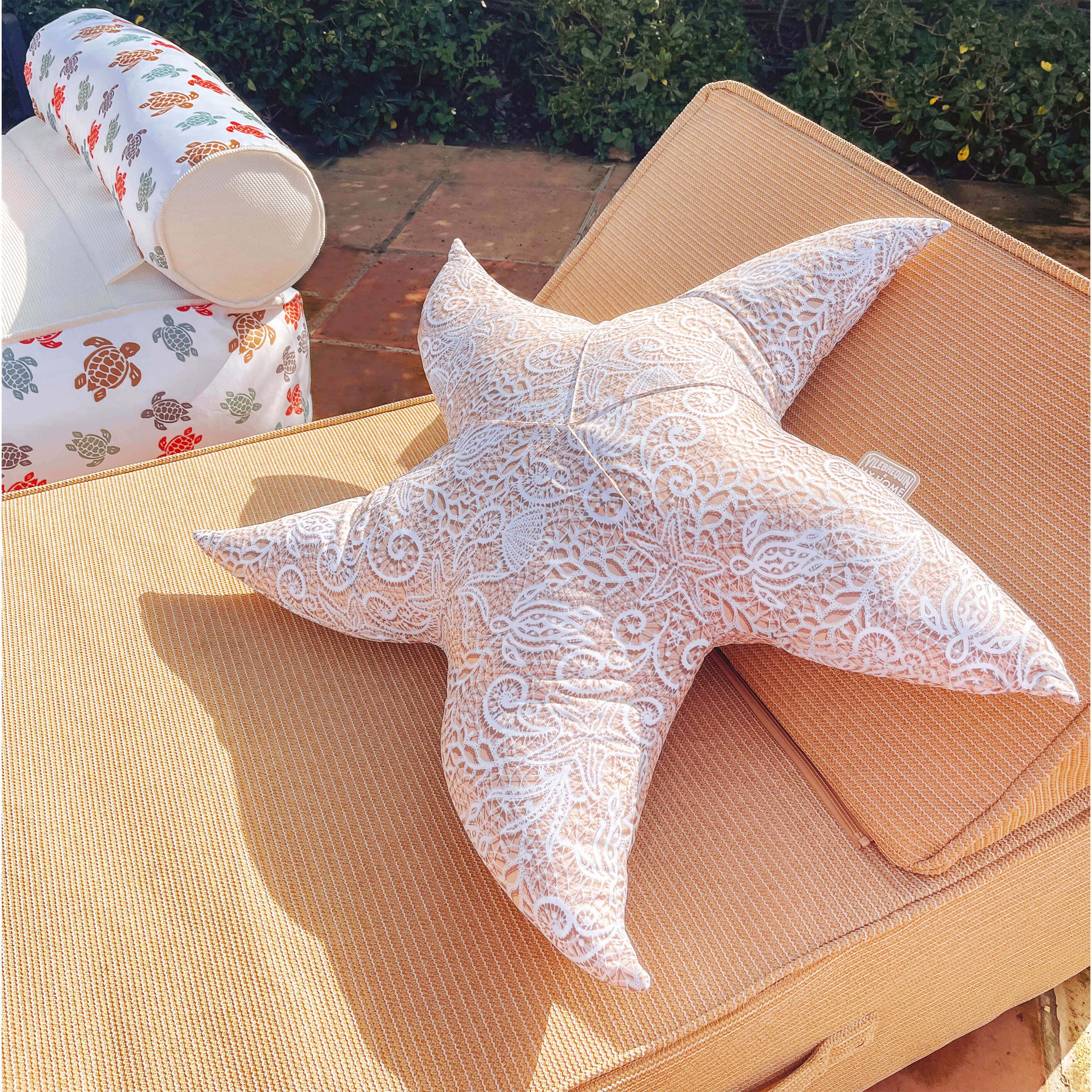 Beige Starfish Cushion Broderies Anglaises - VBQ x MX HOME - 4
