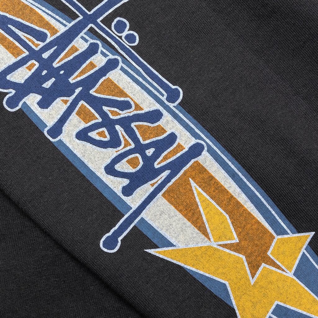 TWO STAR PIGMENT DYED L/S TEE - FADED BLACK - 3