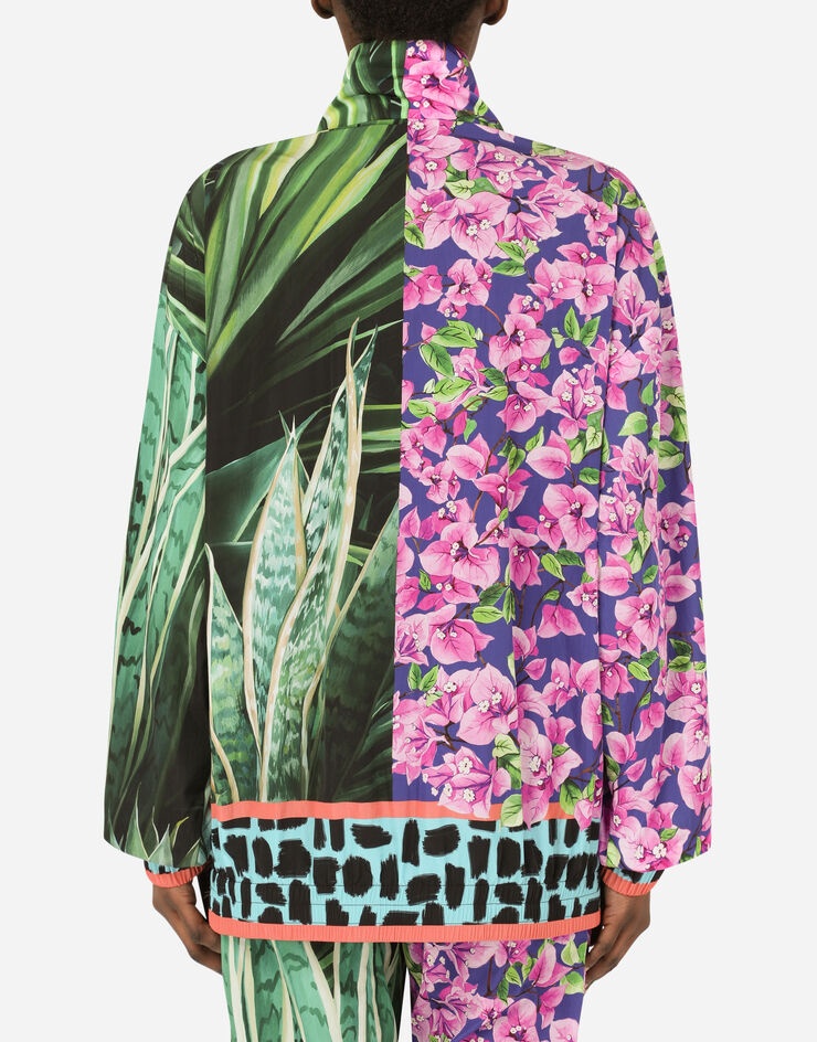 Nylon jacket with jungle mix print - 11