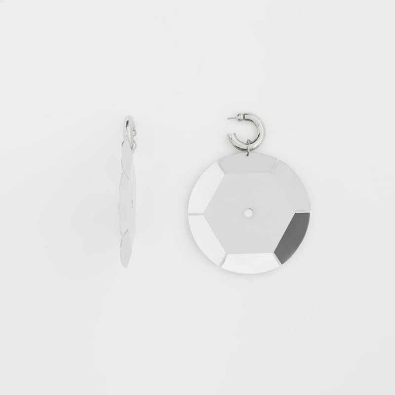 Palladium 도금된 Paillette Hoop 귀걸이 4