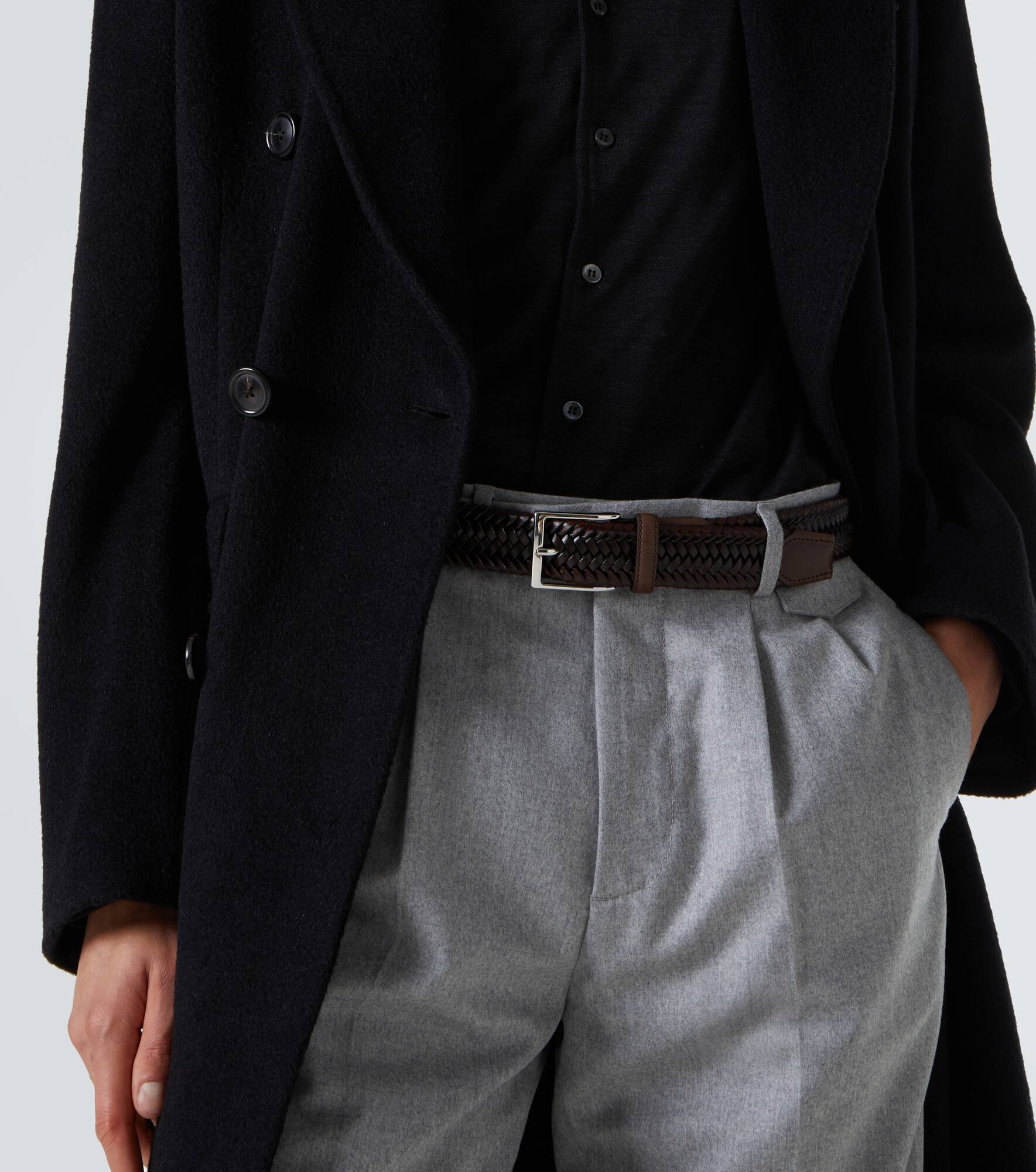 Woven leather belt - 3