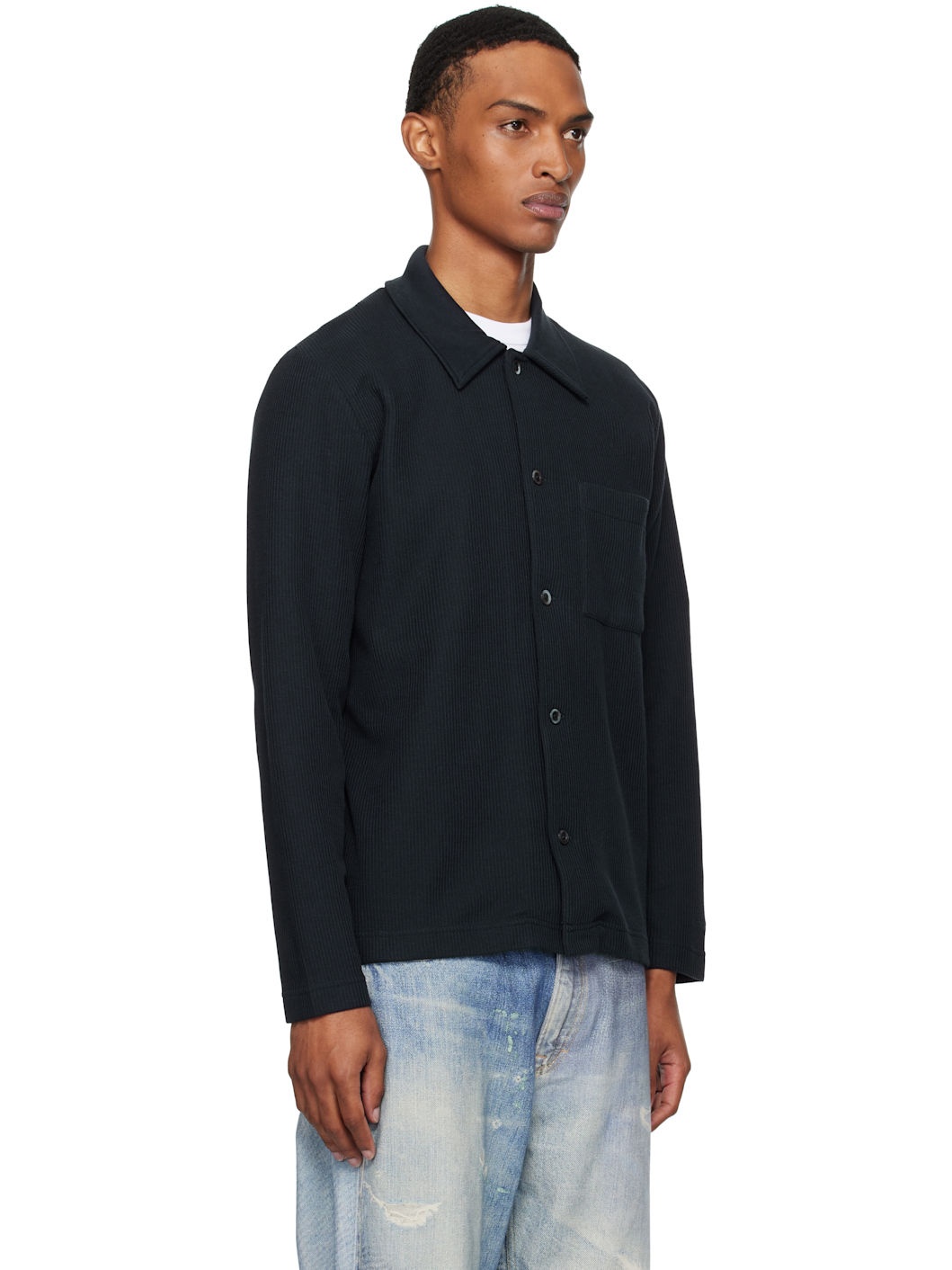 Navy Jorn Double Face Overshirt - 2