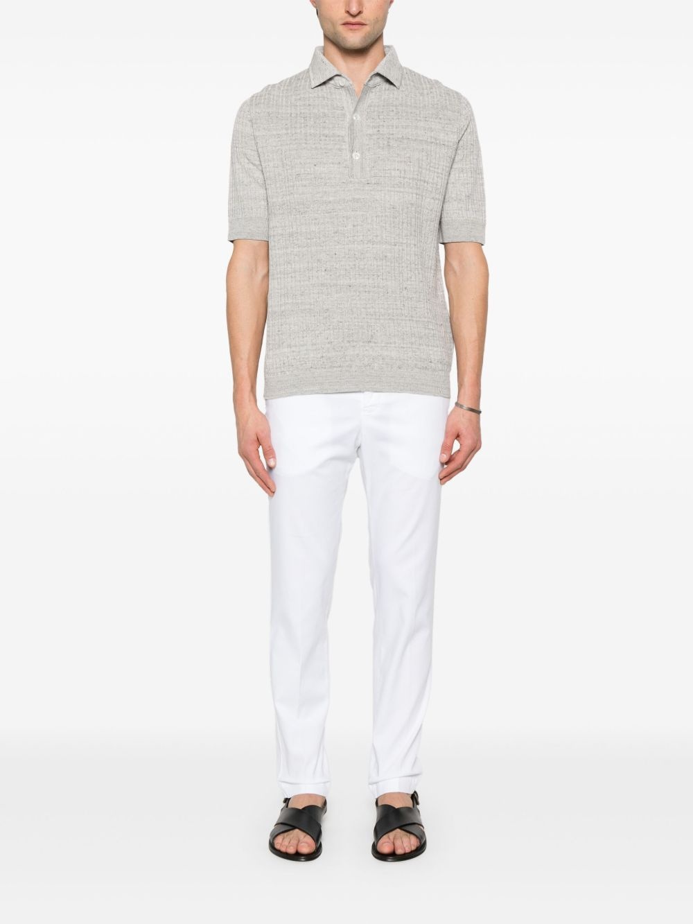 mélange polo shirt - 2