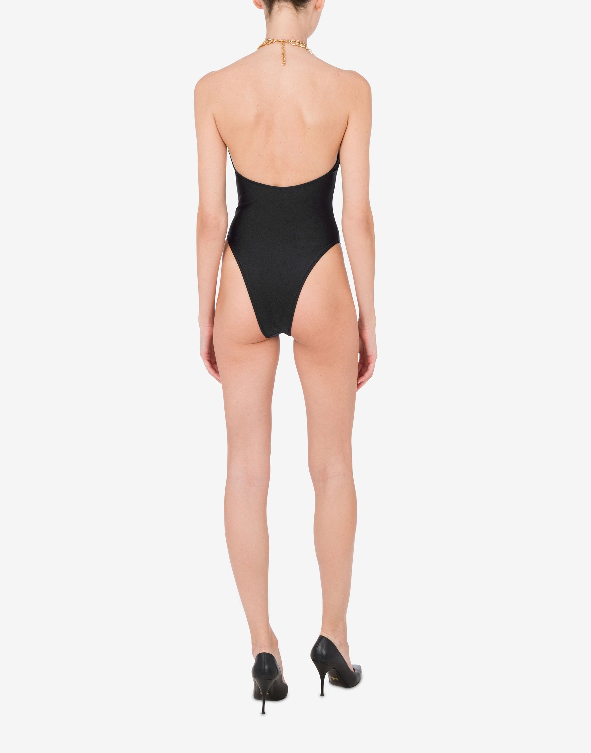 LETTERING CHARM ONE-PIECE SWIMSUIT - 2