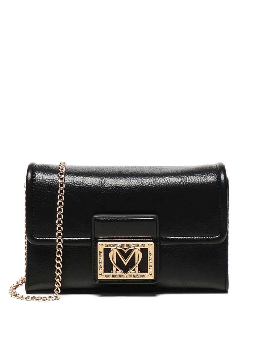 logo-plaque chain shoulder bag - 1