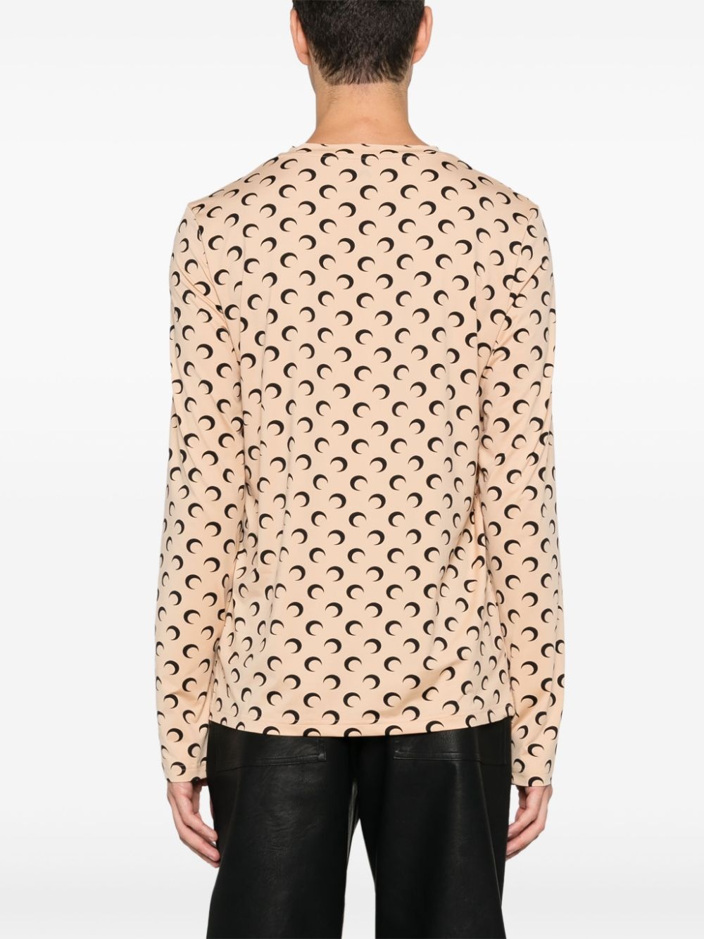 Moonogram-pattern T-shirt - 4