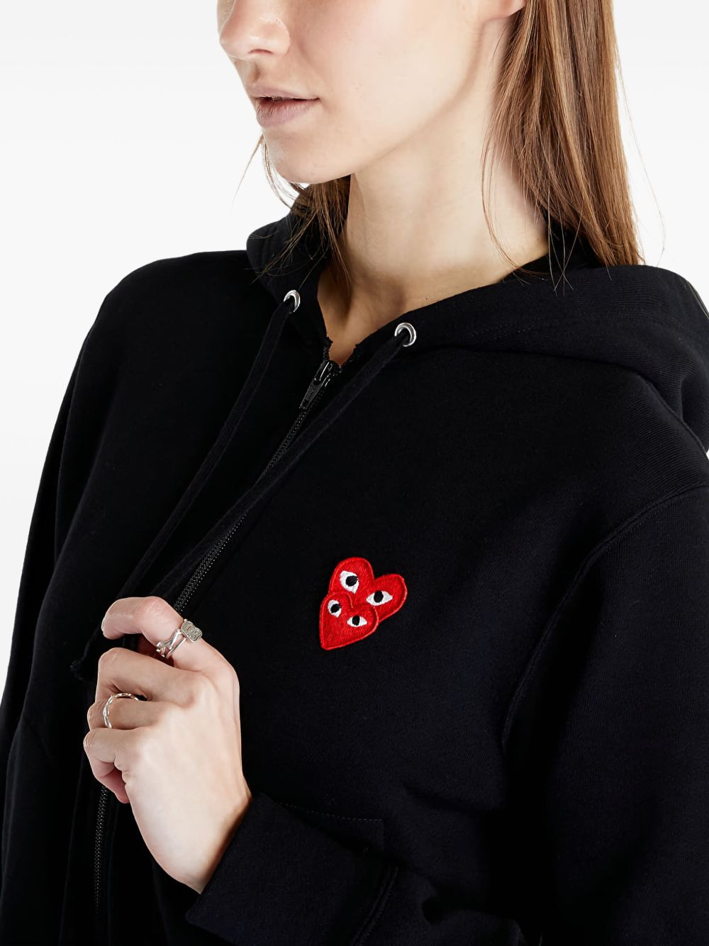 Double Heart zip hoodie - 4