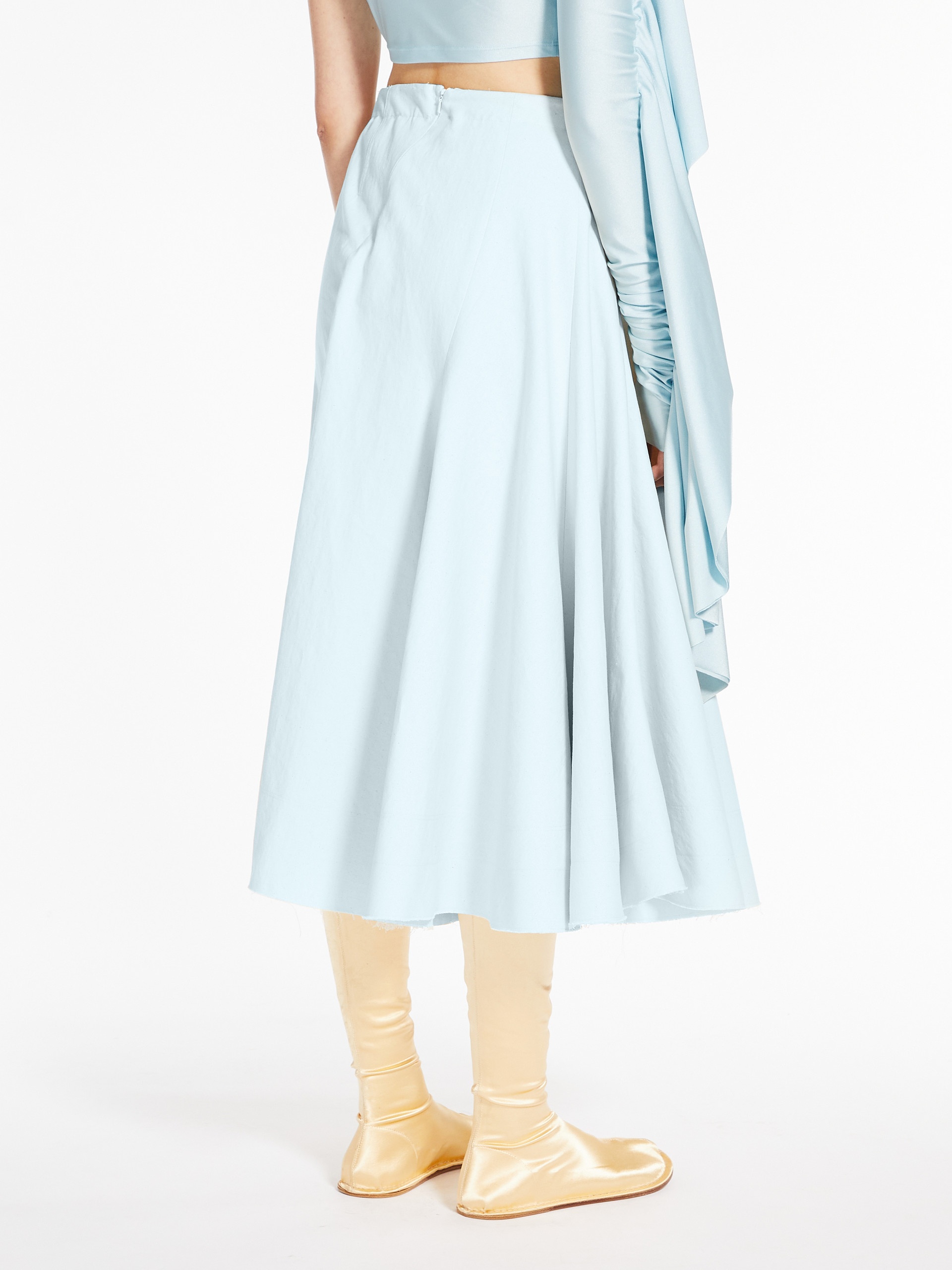 GHISA Asymmetric skirt with godets - 4