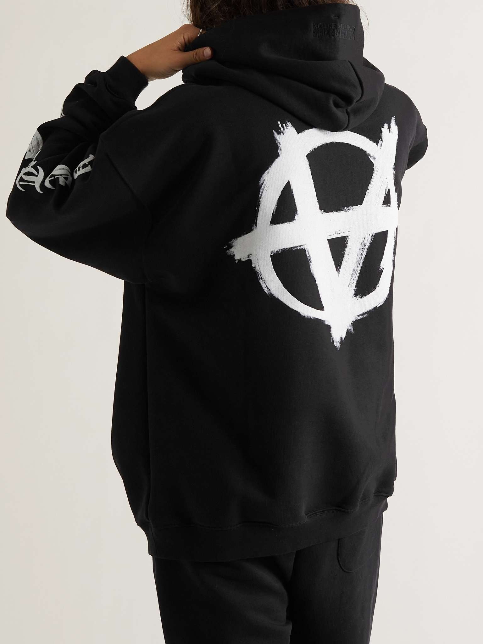 Logo-Print Cotton-Blend Jersey Hoodie - 4