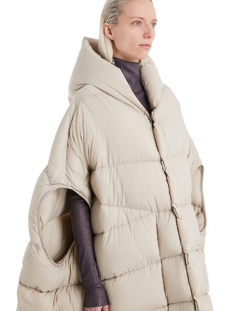 Beige Leightweight Nylon Geth Blanket Jacket 4
