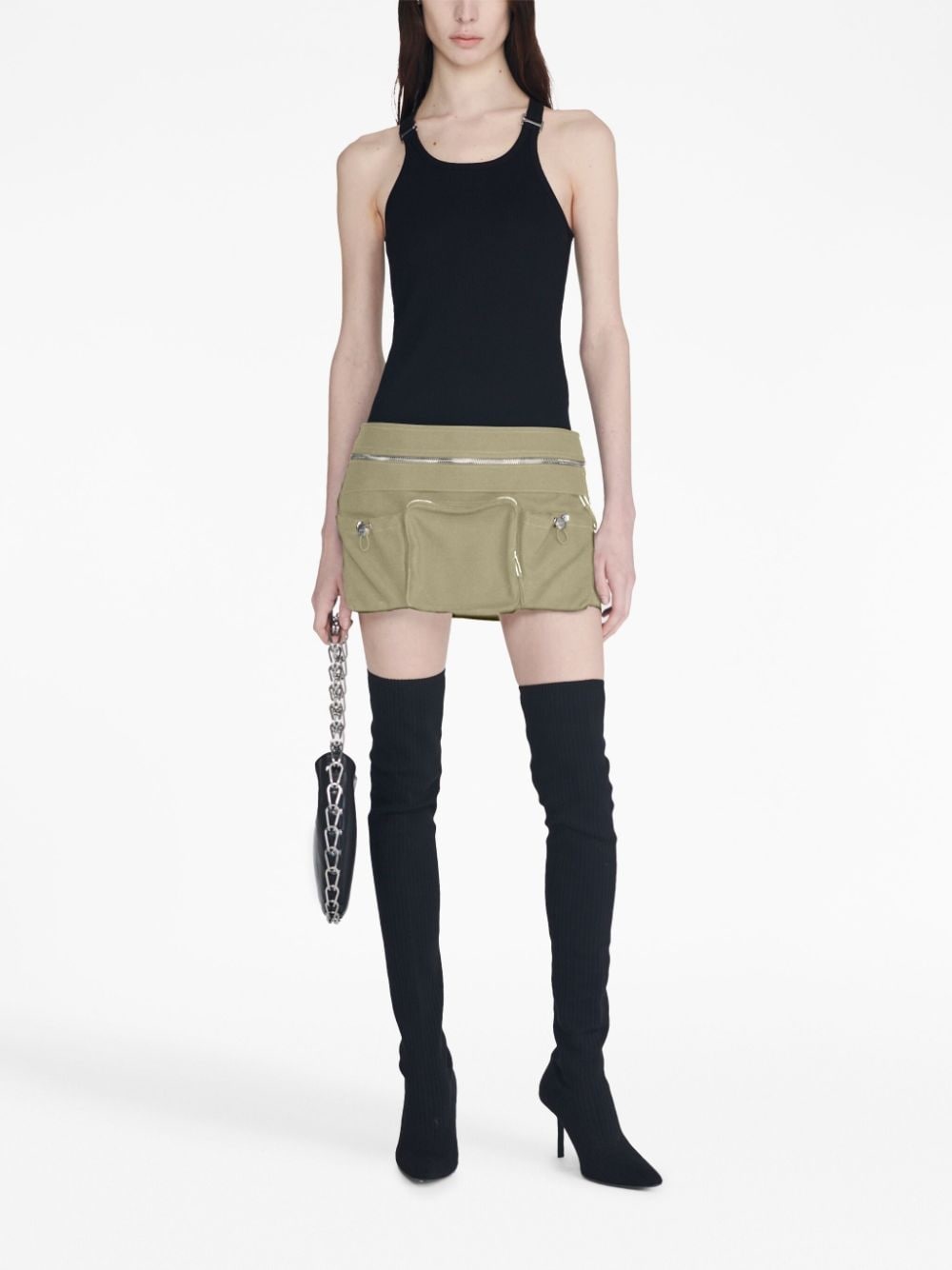 belted-waist mini skirt - 2