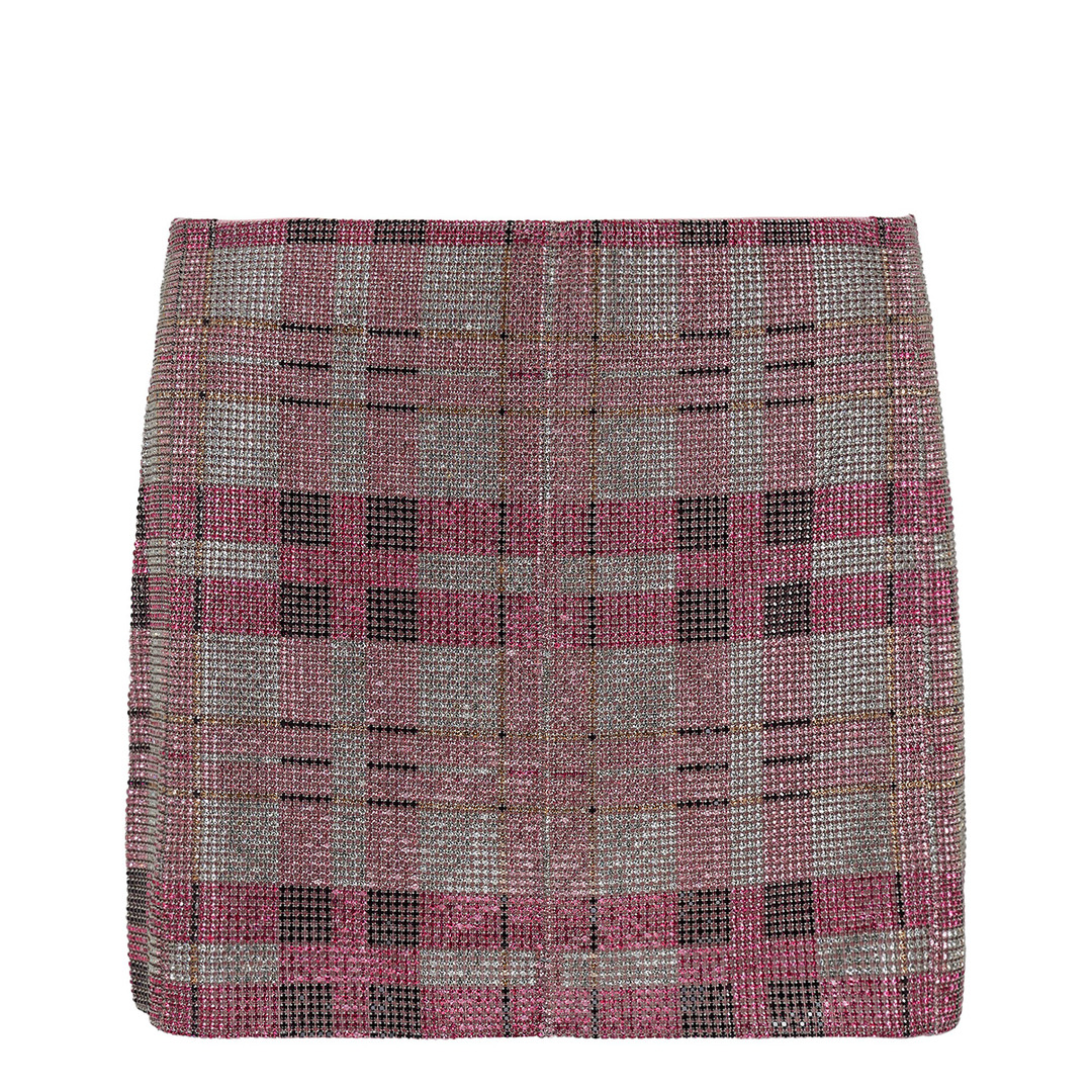 Pink Check Chainmail Skirt - 3