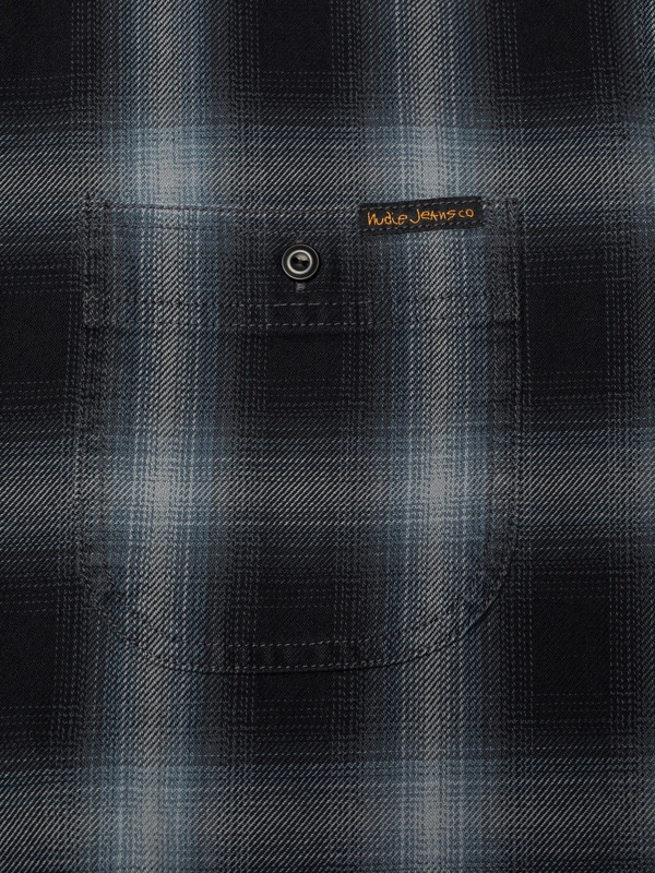 Julian Worker Shadow Check Shirt Black - 4