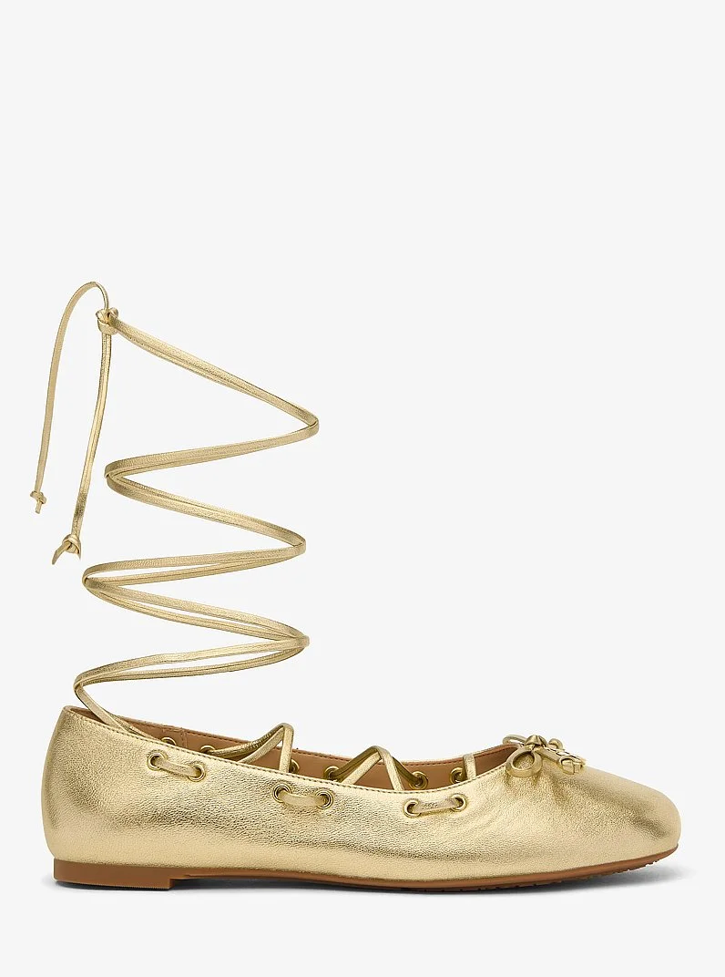 Shae Flex Metallic Leather Ballet Flat - 1